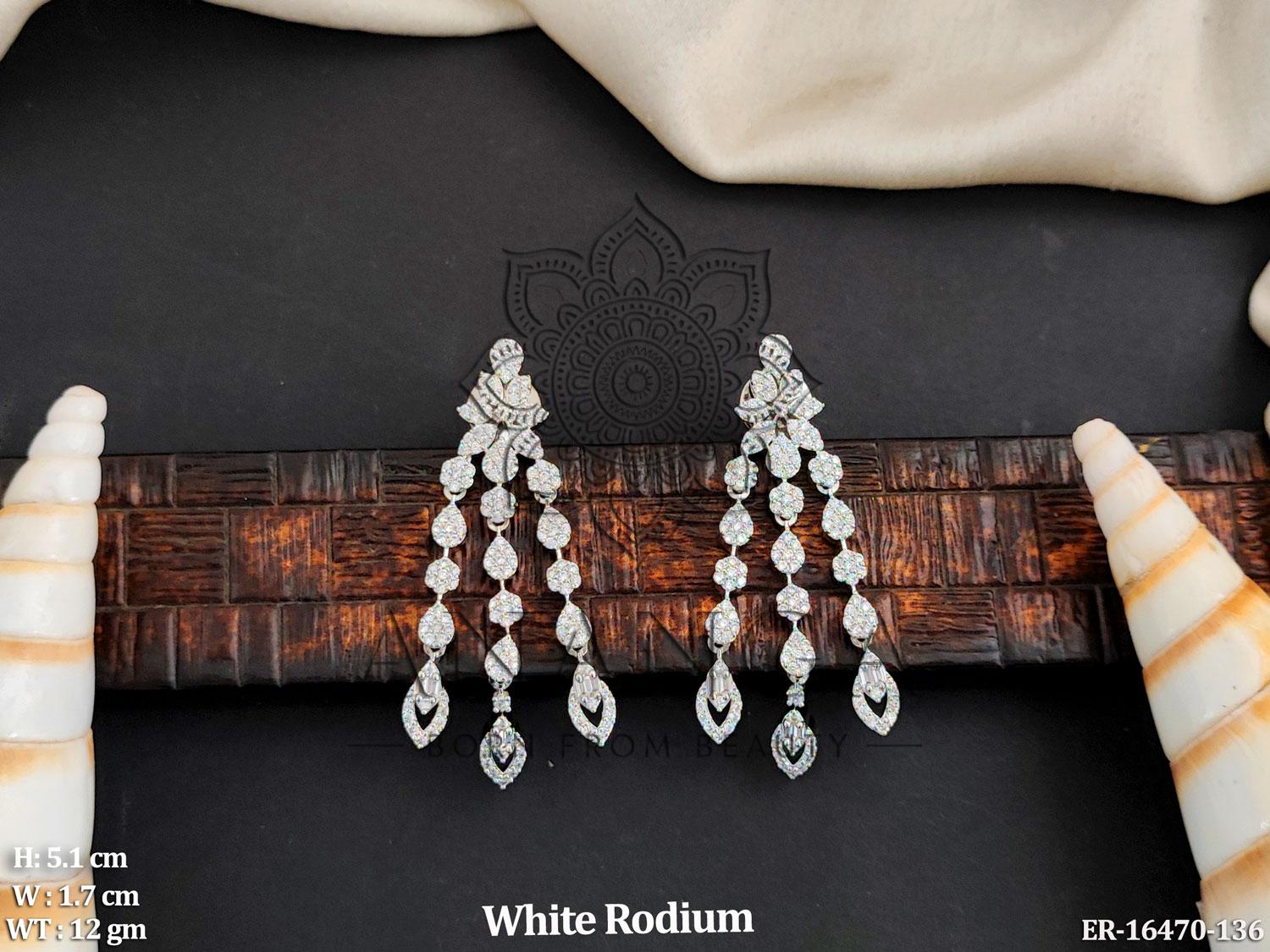 Sitara White Rhodium Cascades