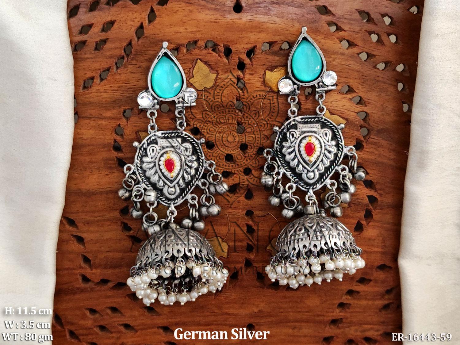 Kavya Tribal Bloom Jhumkas