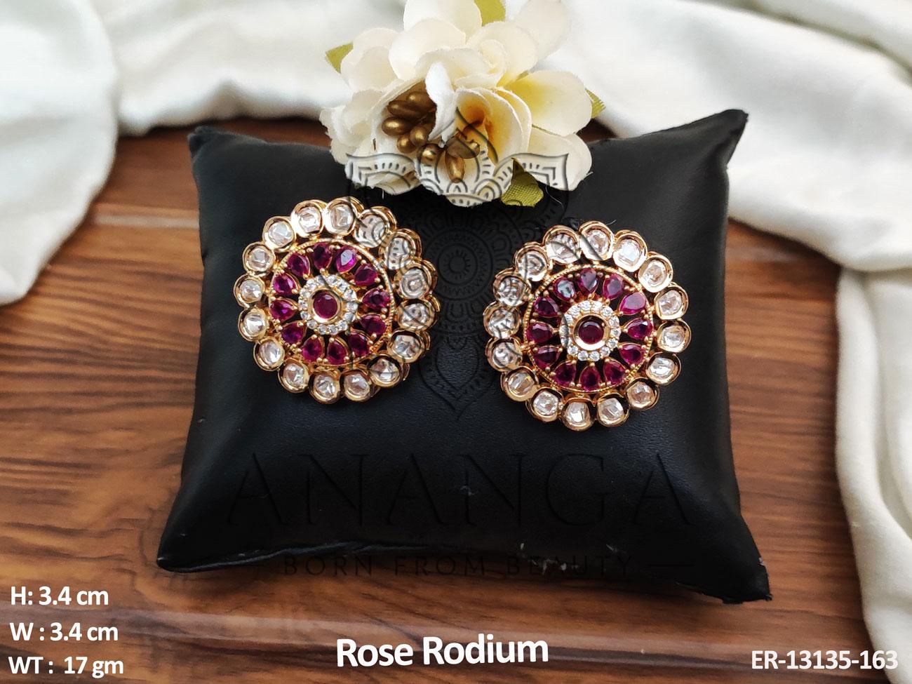 Rasika Ruby Kundan Studs